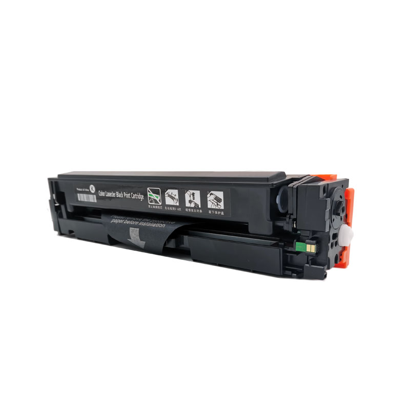 Set of black, cyan, yellow, and magenta 206A compatible toner cartridges for the HP Color LaserJet Pro M283fdw printer.